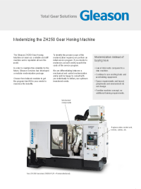 Flyer - Modernizing the ZH250 Gear Honing Machine