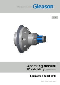 Operating Manual - Segmented Collet SPH - Doc No: 10000156263
