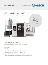 100H Hobbing Machine