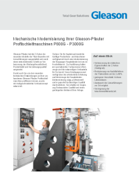 Flyer - Mechanische Modernisierung für P800G - P3000G Schleifmaschinen