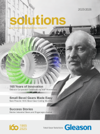Solutions 2025/2026 - Gleason’s 160th Anniversary, KISSsoft Release 2025 with KISSsoft System Module, Coniflex Pro for straight bevel gears, Phoenix 100C Bevel Gear Cutting Machine, GEMS HMI, 175GMS nano Gear Metrology System, segmented collets. Customer success stories: Marine Industrial Gears and Engranajes Juaristi.