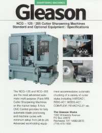 Brochure - 125NCG and 205NCG Cutter Sharpening Machines