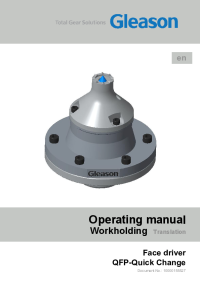 Operating Manual - QFP Face Driver - Doc No: 10000155527
