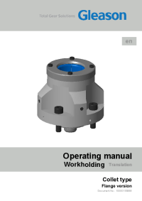 Operating Manual - Collet Type - Flange Version - Doc No: 10000155888
