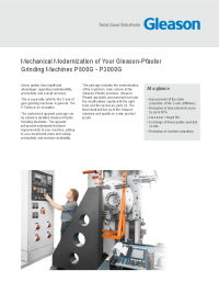 Flyer - Mechanical Modernization of P800G - P3000G Grinding Machines