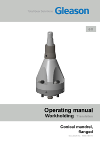 Operating Manual - Conical Mandrel Flanged - Doc No: 10000158473